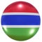 Gambia national flag button