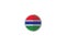 Gambia national flag circle shape