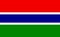 Gambia national flag in exact proportions - Vector