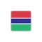 Gambia national flag flat icon