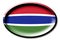 Gambia - round country flag with an edge