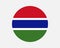 Gambia Round Flag