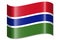 Gambia - waving country flag, shadow