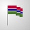 Gambia waving Flag creative background