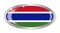Gambian Flag Oval Button