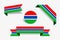 Gambian flag stickers and labels. Vector illustration.