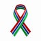 Gambian flag stripe ribbon on white background. Vector illustration.