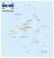 Gambier Islands vector map with flag, French Polynesia