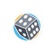 gamble dice icon simple flat logo