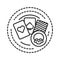 Gambling addiction black line icon. An urge to gamble continuously despite negative consequences or a desire to stop