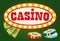 Gambling Game, Casino Board, Money and Chip Vector