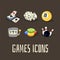 Gambling icons set