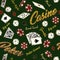 Gambling vintage colorful seamless pattern