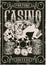 Gambling vintage monochrome poster