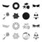 A game of badminton, a ball and the sun.Summer vacation set collection icons in black,monochrome style vector symbol