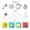 A game of badminton, a ball and the sun.Summer vacation set collection icons in flat,outline,monochrome style vector