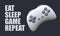 Game banner with 3d realistic gamepad. Vector illustration
