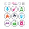 Game, bowling and puzzle icons. Entertainment.