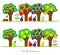 Game for children with different fruit trees