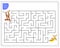 The game for children is a maze. help the monkey to get to the banana.