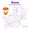 Game for children preschool age. maze or labyrinth for kids. help the puppy to find a bone. tangled road.