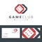 Game club or casino logo template with business
