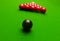Game competition snooker balls closeup