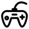 Game console, gamepad bold outline vector icon you can easily modify