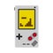 Game console video vector icon top view. Gaming joystick control button technology. Retro flat device controller
