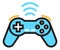 Game contoller icon. Wireless gamepad. Player gadget