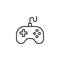 Game controller joystick line icon