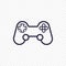 Game controller line icon.