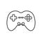 Game controller line icon, joystick line icon vector isolated