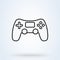 Game controller line icon. Video game console. Vector illustration