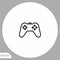 Game controller vector icon sign symbol