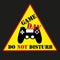 Game day do not disturb - funny text, with controller in yellow triangle.