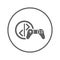 Game develop icon. Gray vector graphics