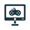 Game Developing icon / deep blue