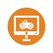 Game Developing icon / orange vector