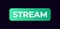 Game frame. Stream overlay banner with button UI template. Futuristic live interface. Isolated streaming show graphic. Vector