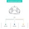 game, gaming, mobile, entertainment, app Business Flow Chart Design with 3 Steps. Line Icon For Presentation Background Template