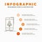 game, gaming, start, mobile, phone Infographics Template for Website and Presentation. Line Gray icon with Orange infographic