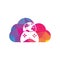 Game Globe cloud shape concept Logo Icon Design.