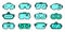 Game goggles icons set vector flat