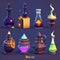 game icon different types of enchanted potions