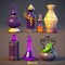 game icon different types of enchanted potions