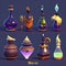 game icon different types of enchanted potions