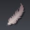 Game icon of feather in cartoon style. Bright design for app user interface. Component for magic, spell, call, healing