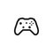 Game icon. Gamepad symbol in linear style