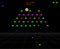 Game interface and game elements in pixel style art. Vector illustration. Stylish arcade about battles with space invaders. The